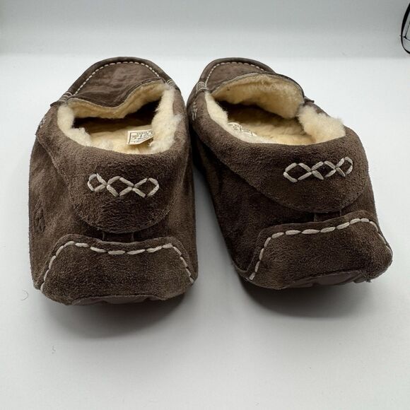 UGG Ansley Women’s Brown Suede Moccasin Slippers Sheepskin Wool Lined Size 8 - Picture 10 of 12